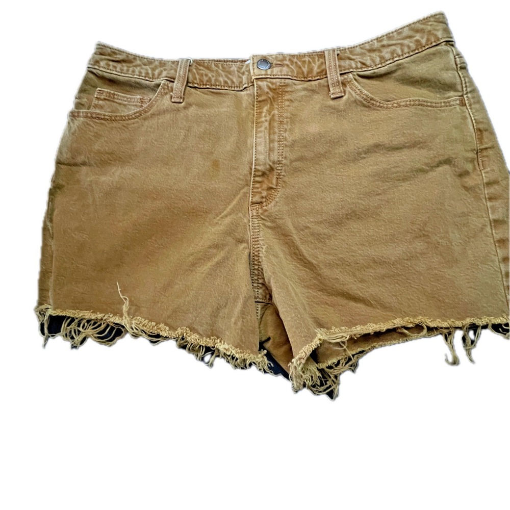 Universal Thread Shorts Womens 12 31R Caramel Brown Vintage Midi Cutoff Raw Hem